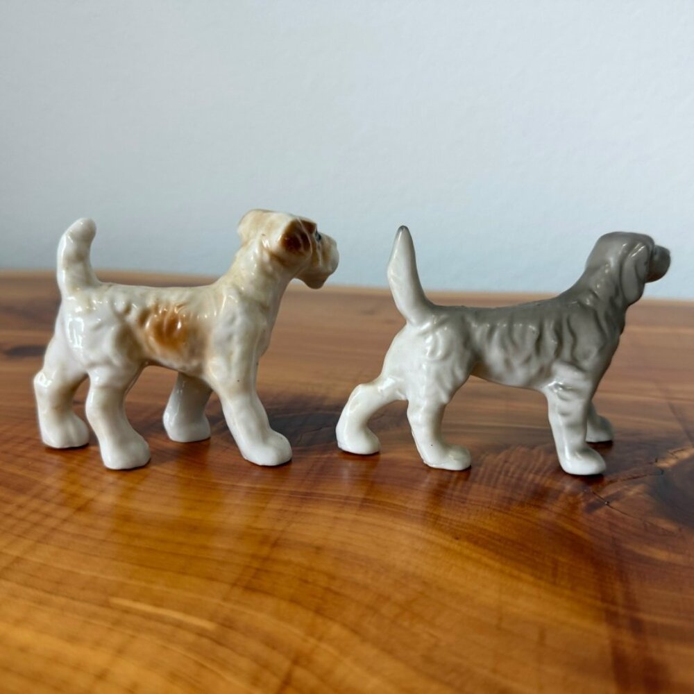 Set of 2 Vintage Ceramic Japan Dog Figurines Russell Terrier & Pointer - Picture 3 of 7